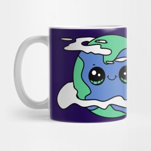 Cute Earth with Clouds Mug
